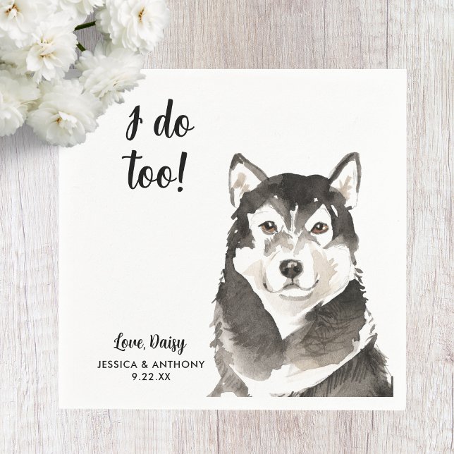 Hund Bröllop Cocktail Napkins Pappersservett (Skapare uppladdad)