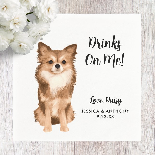Hund Bröllop Cocktail Napkins Pappersservett (Skapare uppladdad)