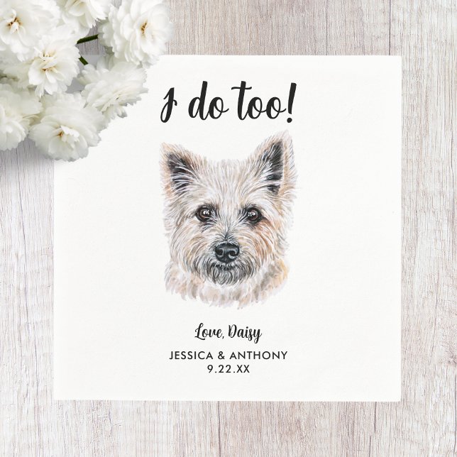 Hund Bröllop Cocktail Napkins Pappersservett (Skapare uppladdad)