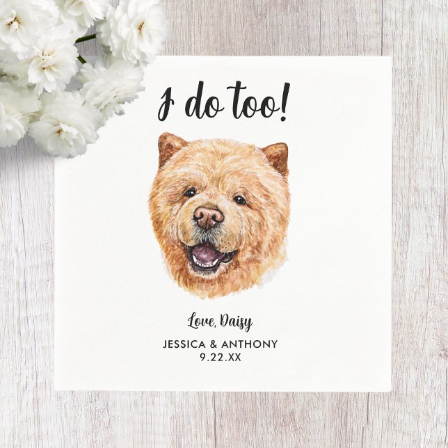 Hund Bröllop Cocktail Napkins Pappersservett (Skapare uppladdad)