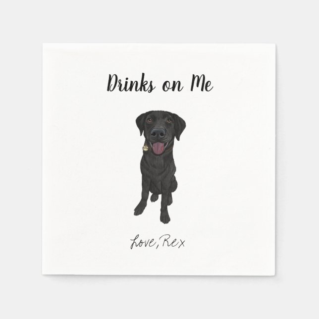 Hund Bröllop Cocktail Napkins Pappersservett (Framsidan)