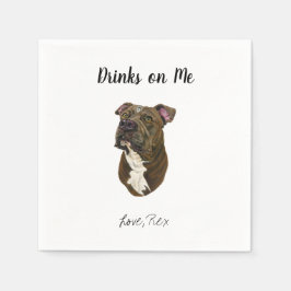 Hund Bröllop Cocktail Napkins Pappersservett