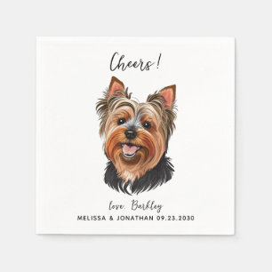 Hund Bröllop Cocktail Pappersservett