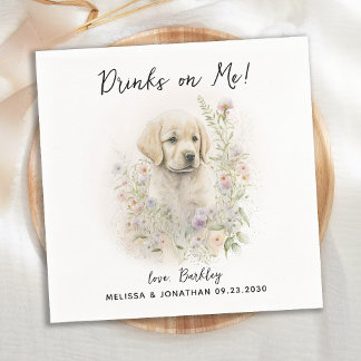 Hund Bröllop Cocktail Pappersservett