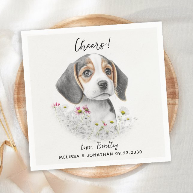 Hund Bröllop Cocktail Pappersservett (Skapare uppladdad)