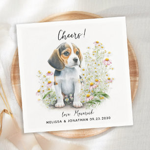 Hund Bröllop Cocktail Pappersservett