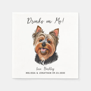Hund Bröllop Cocktail Pappersservett