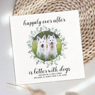 Hund Bröllop Personlig Pappersservett