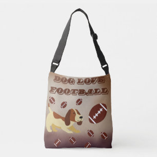 Hund Brown Football Funny Unique Art Roligt Axelväska