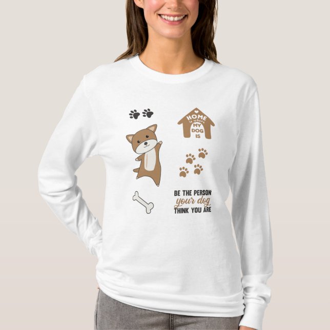 Hund Brown Puppy Tass Cute Sticker Pack T Shirt (Framsida)