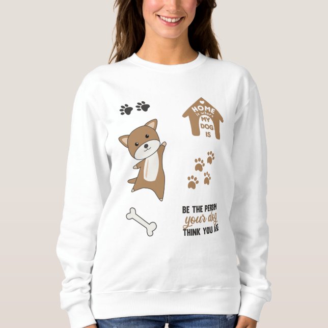 Hund Brown Puppy Tass Cute Sticker Pack T Shirt (Framsida)