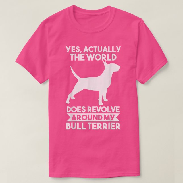 Hund Bull Terrier T-Shirt (Design framsida)