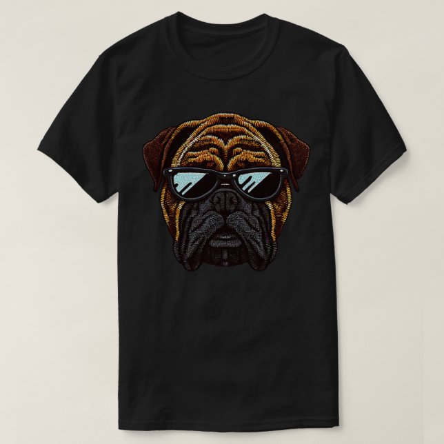 Hund Bullmastiff-coola T Shirt (Design framsida)