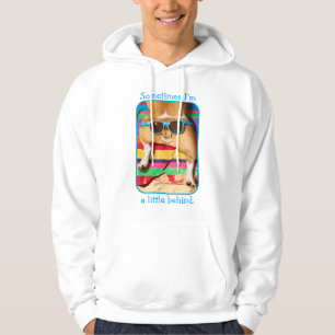 Hund Butt med solglasögon Hoodie