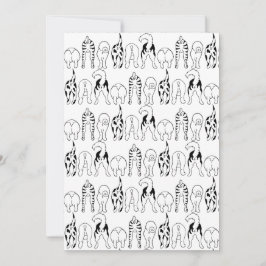 Hund Butts Mönster Inbjudningar