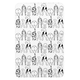 Hund Butts Mönster Magnet