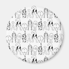 Hund Butts Mönster Magnet