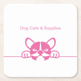 Hund Cafe & Supplies Underlägg Papper Kvadrat
