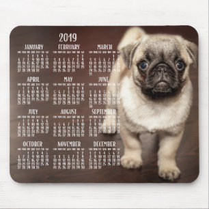 Hund Calendar 2019 Mouse Pad Cute Puppy Musmatta