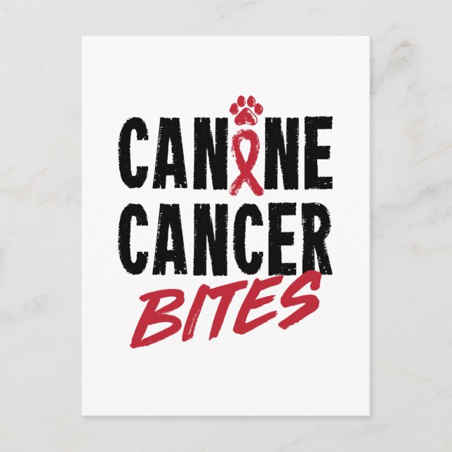 Hund Cancer Bitas Hund Carcinoma Medvetenhet Vykort (Framsida)