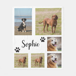 Hund Cat Bild Bedding Blanket med text, anpassad Fleecefilt