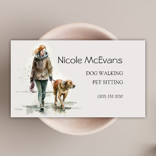 Hund Cat Djuromsorg Services Dog Walker Visitkort