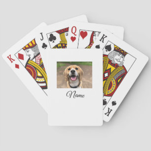 Hund cat-fotolägg till namn cu-anpassningsbar-pers casinokort