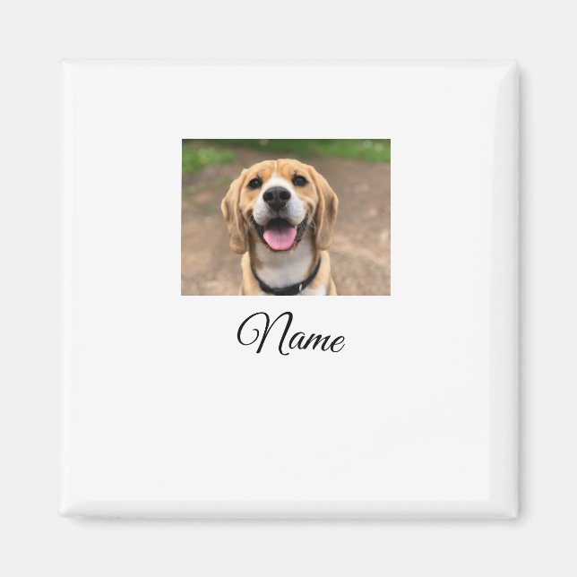 Hund cat-fotolägg till namn cu-anpassningsbar-pers magnet (Framsidan)