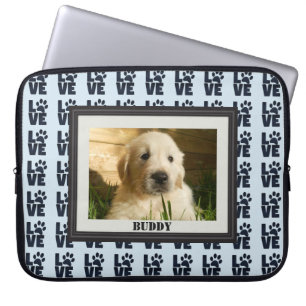 Hund Cat Kärlek Paw Skriv ut Anpassningsbar Foto Laptop Fodral
