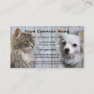 Hund Cat Pet Grooming Salon Affärskort Visitkort