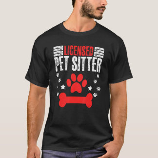 Hund Cat Sitta Humor för ett godkänt sällskapsdjur T Shirt
