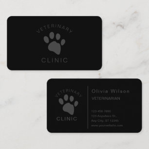 Hund Cat Veterinary Clinic Veterinarian Single Sid Visitkort