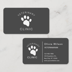 Hund Cat Veterinary Clinic Veterinarian Single Sid Visitkort