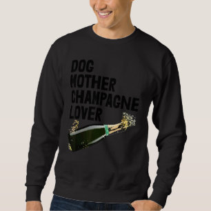 Hund Champagne Drinking Women Lång Ärmad Tröja