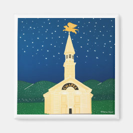 Hund Chapel Magnet-Stephen Huneck Magnet