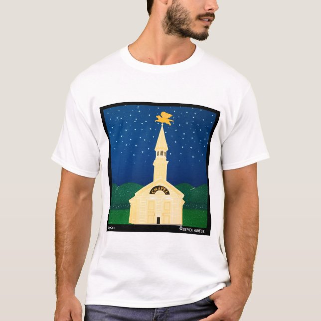 Hund Chapel T-Shirt - Stephen Huneck (Framsida)