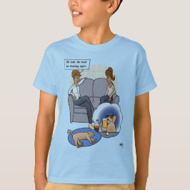 Hund Chasing Dream Blue Boy's T-Shirt