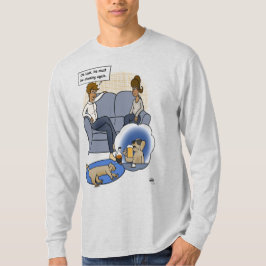 Hund Chasing Dream Manar Grått T Shirt