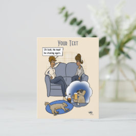 Hund Chasing Dream Vykort