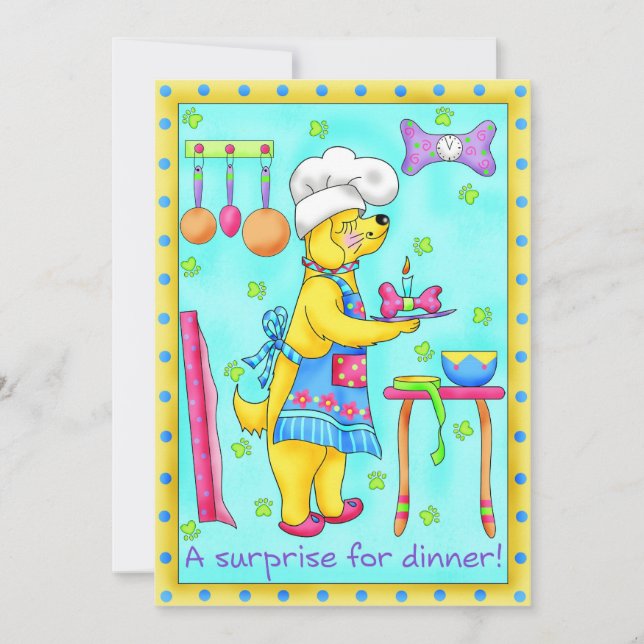 Hund Chef-inbjudan Inbjudningar (Framsida)