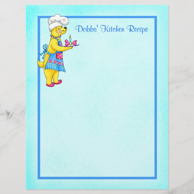 Hund Chef Recipe Letterhead (Framsida)