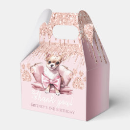 Hund Chihuahua med Glitter-födelsedagen Presentaskar