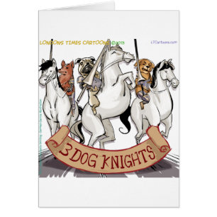Hund Chivalry Funny Tecknad Hälsningskort
