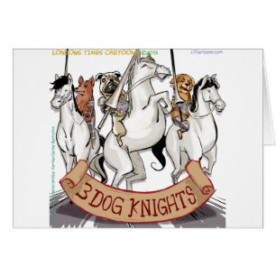 Hund Chivalry Funny Tecknad Hälsningskort