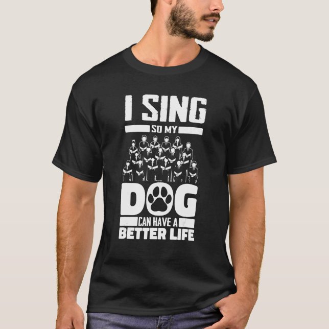 Hund Choirmaster - Singer Choir Singing T Shirt (Framsida)