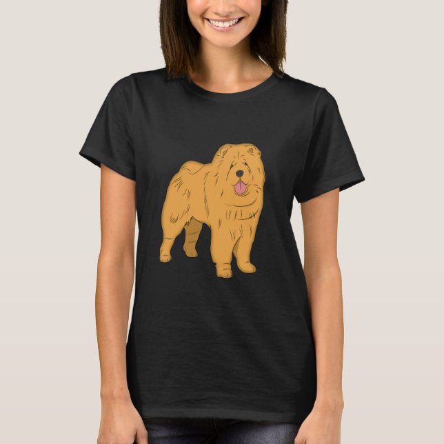 Hund Chow Chow Mein hundar T Shirt (Framsida)
