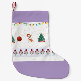Hund christmas festive liten julstrumpa