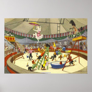 HUND CIRCUS - POSTER & KANVASTRYCK - UTBILDNING