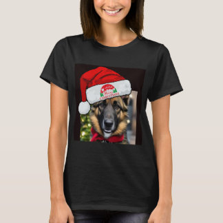 hund claus , hund-flickorna , jul t shirt