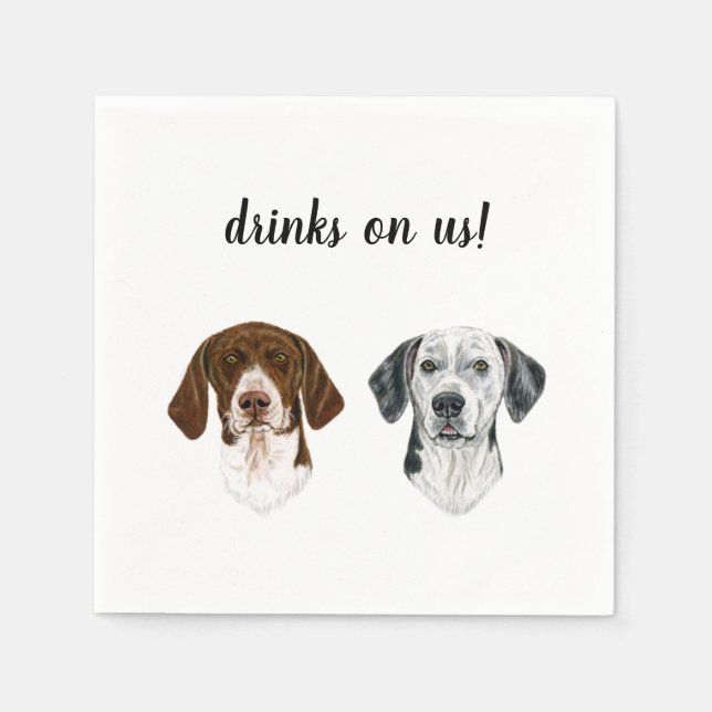 Hund Cocktail Napkins Pappersservett (Framsidan)